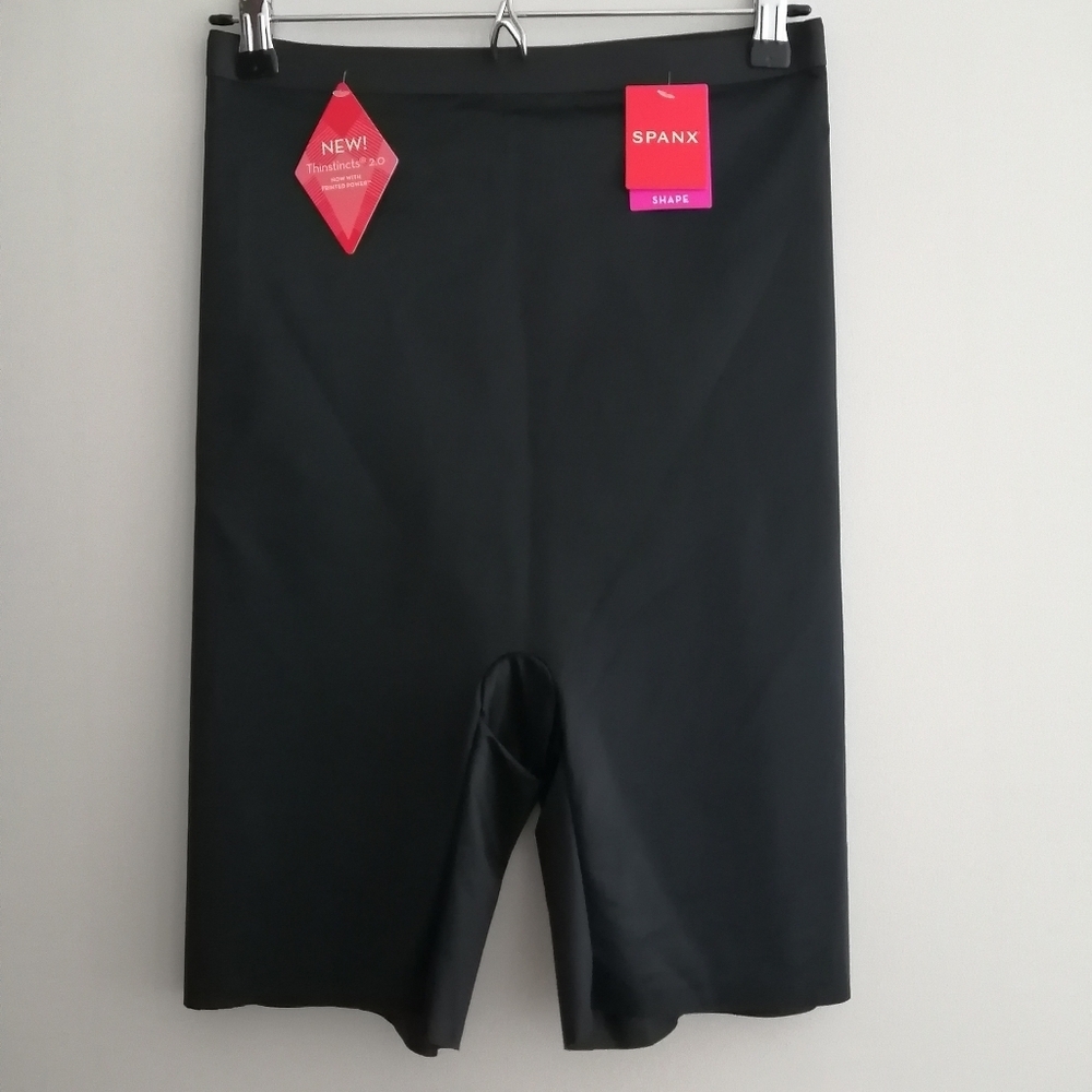 NWT Spanx Thinstincts 2.0 High Waist Mid Thigh Shapewear Shorts Black XL